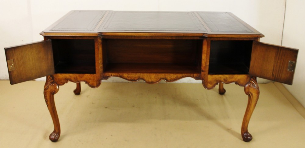 Burr Walnut Partners Writing Desk by Maple and Co. View XX