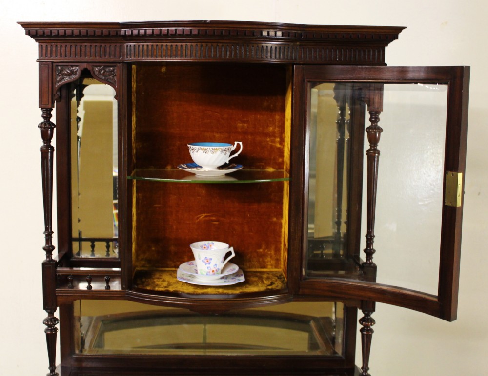 Victorian Carved Mahogany Display Cabinet View III