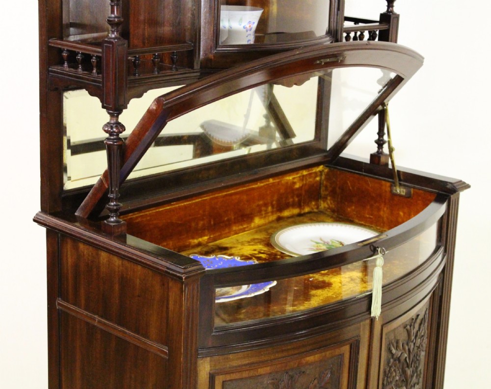 Victorian Carved Mahogany Display Cabinet View XVIII