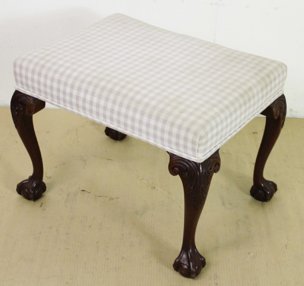 Mahogany Chippendale Style Stool