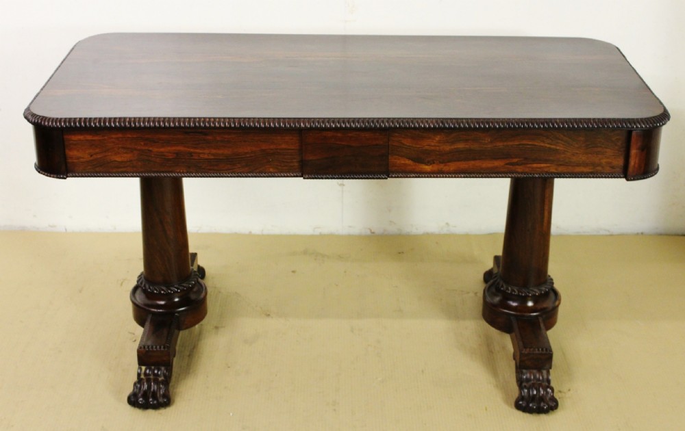 William IV Rosewood Library Table View IX