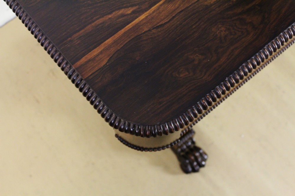 William IV Rosewood Library Table View XIII