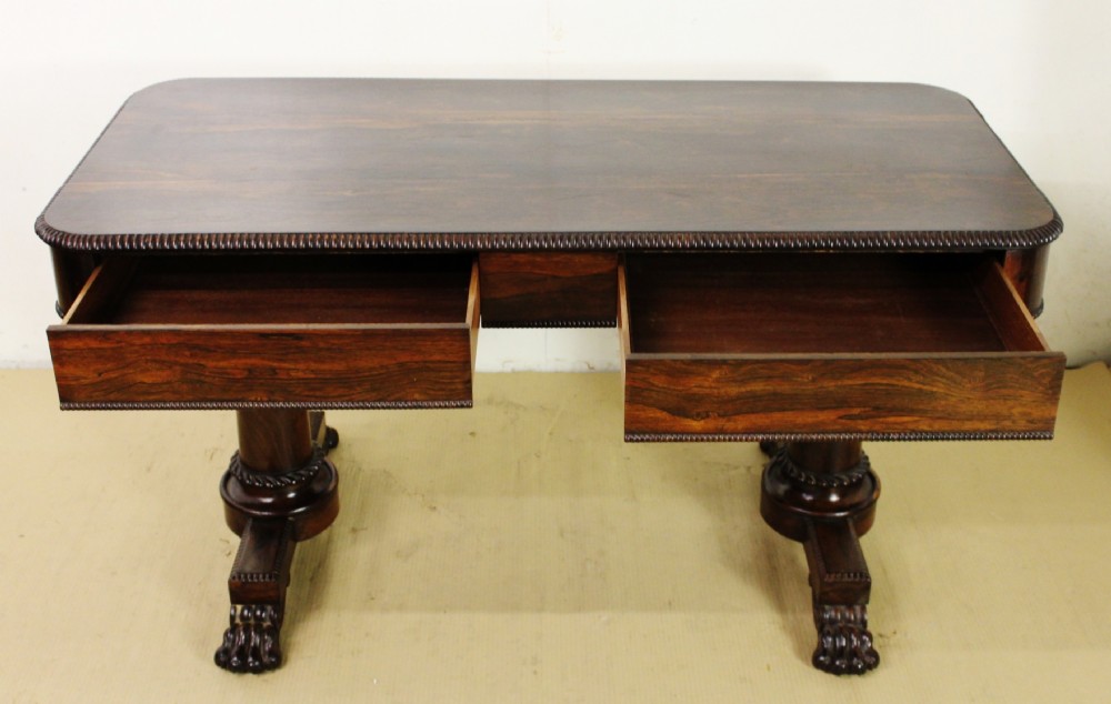 William IV Rosewood Library Table View XVII