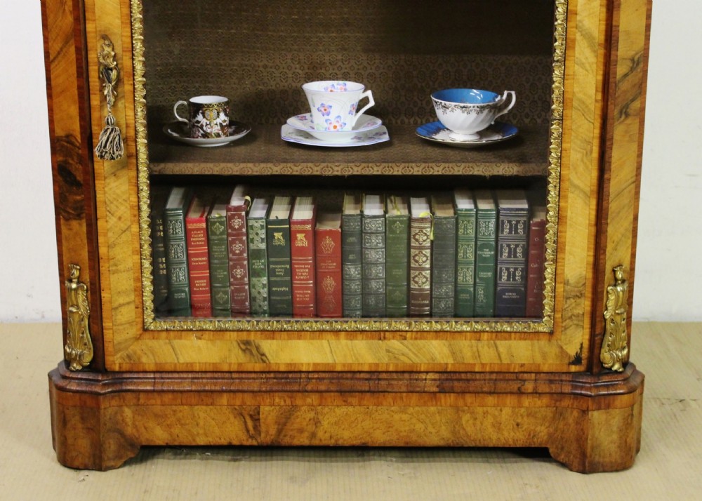 Victorian Inlaid Burr Walnut Pier Cabinet View IV