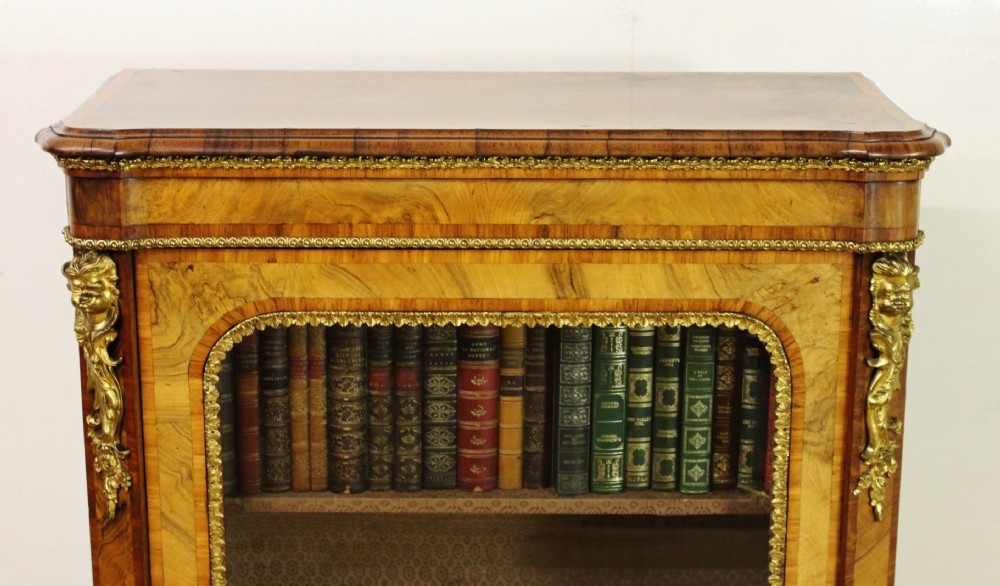 Victorian Inlaid Burr Walnut Pier Cabinet View XII