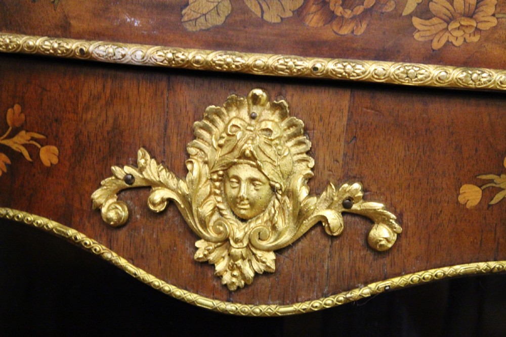 Victorian Floral Marquetry Inlaid Burr Walnut Credenza  View XI
