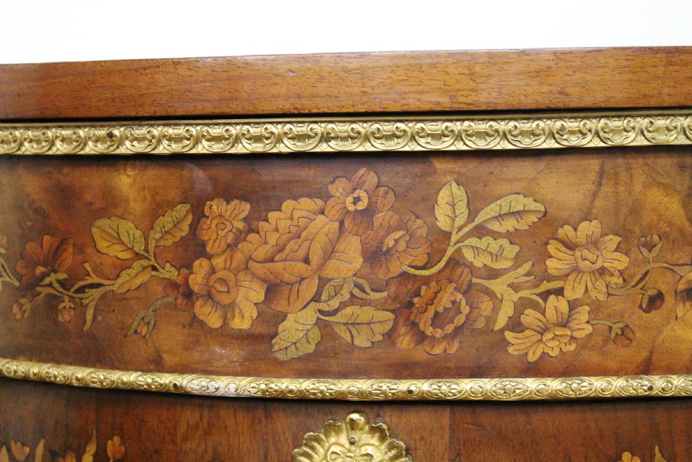 Victorian Floral Marquetry Inlaid Burr Walnut Credenza  View XII