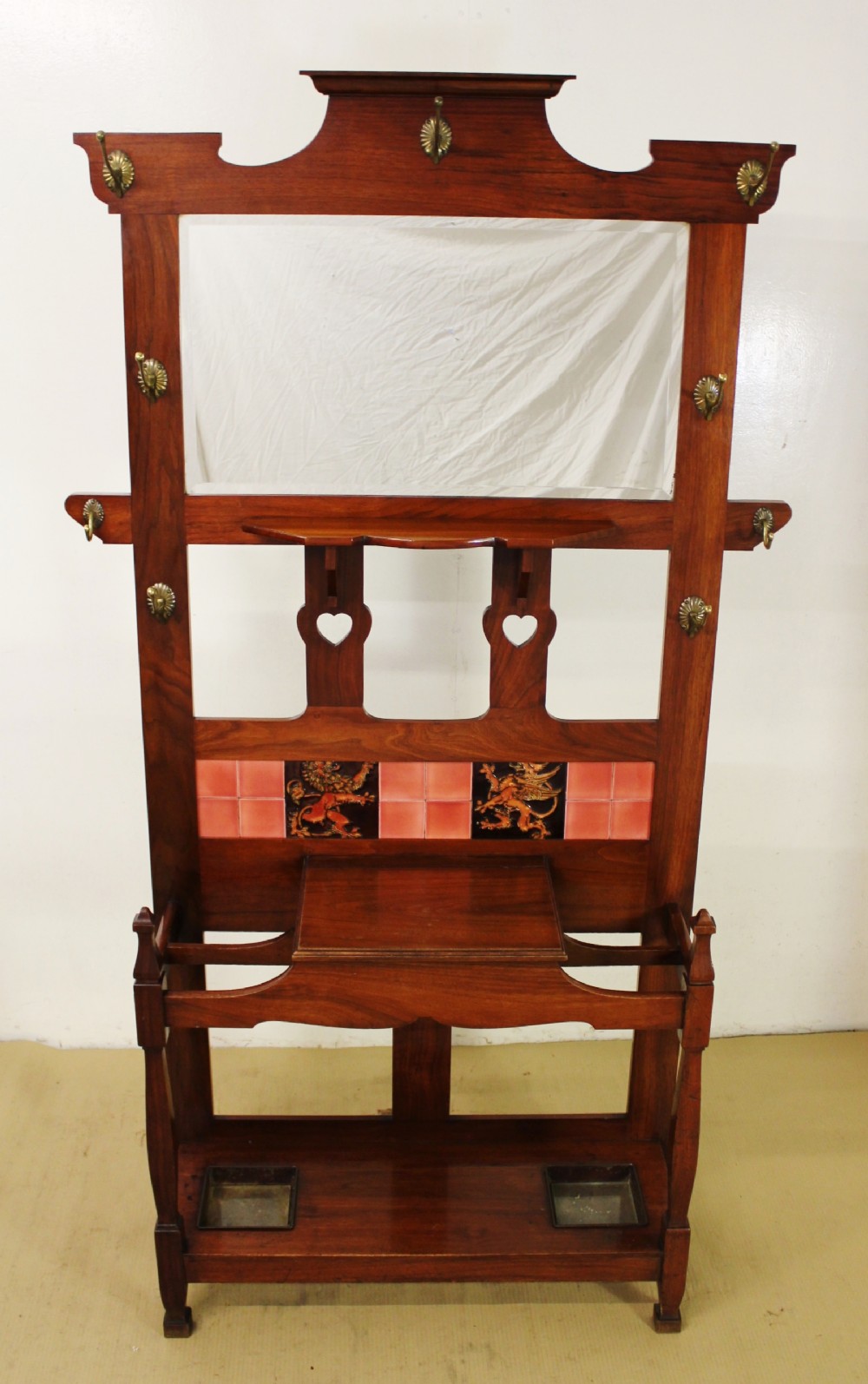 Victorian Walnut Hall Stand