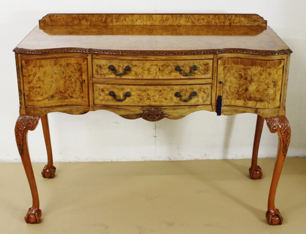 Serpentine Burr Walnut Side Table