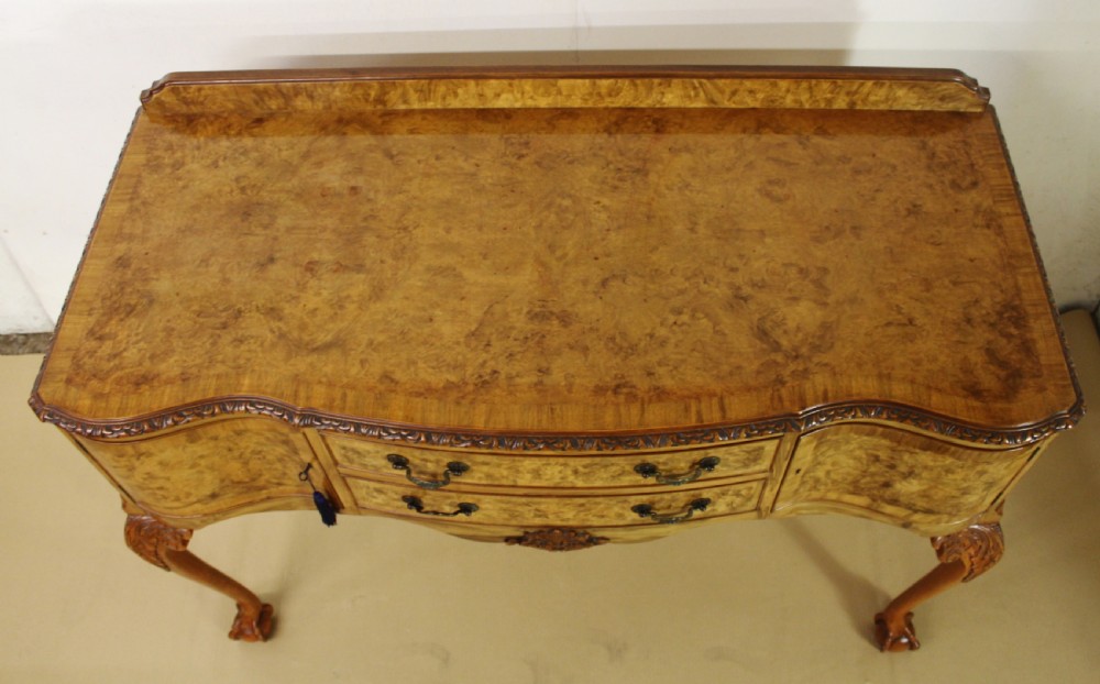 Serpentine Burr Walnut Side Table View IV