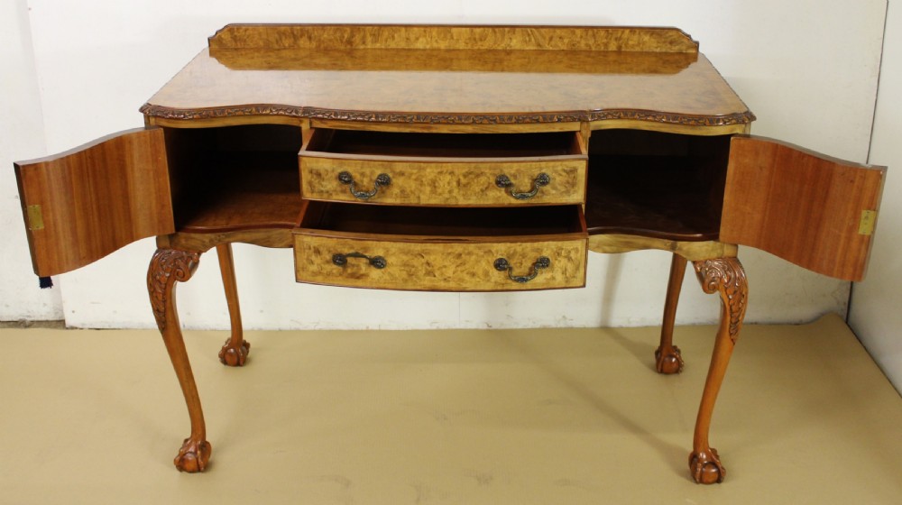 Serpentine Burr Walnut Side Table View XI