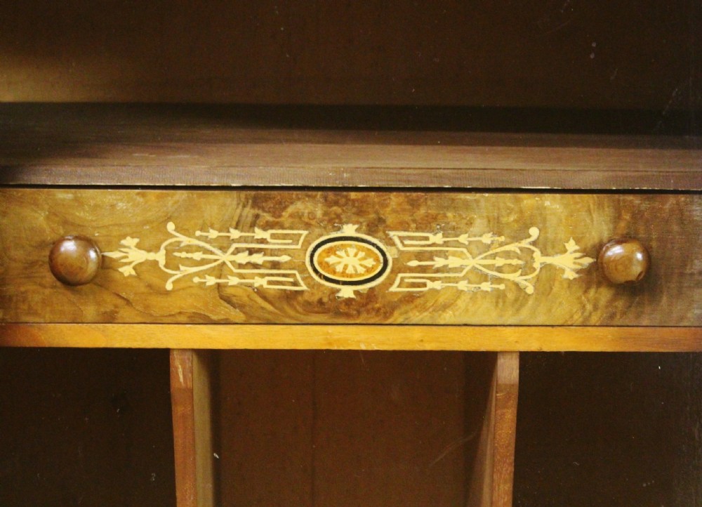 Victorian Inlaid Burr Walnut Music Cabinet View VII