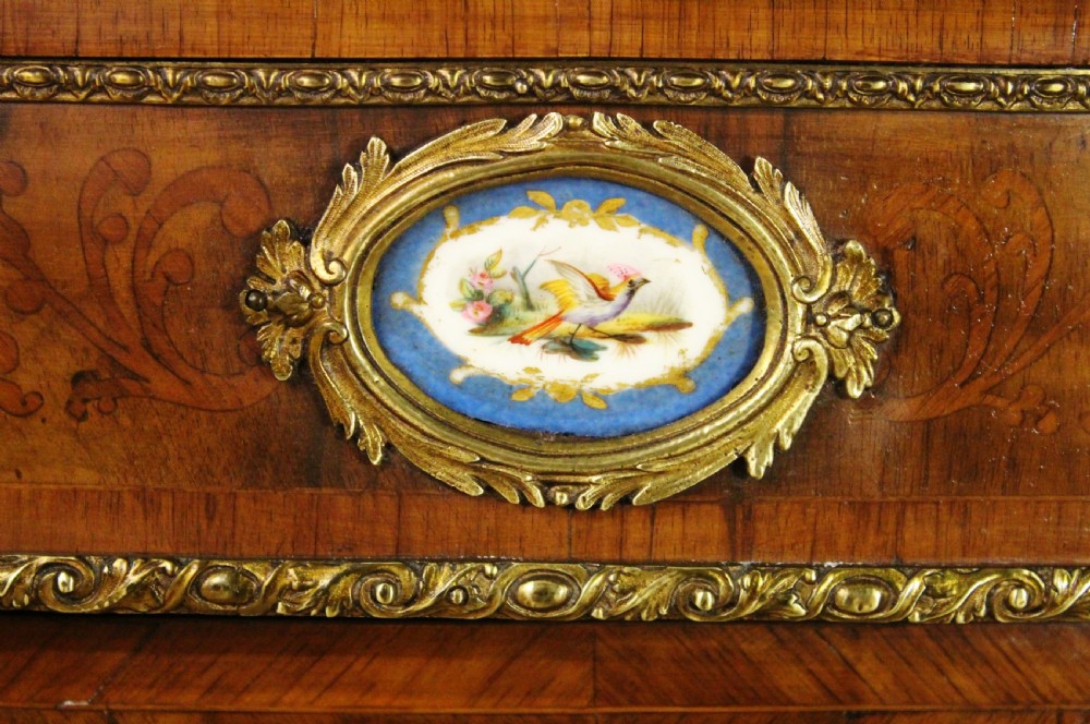 Serpentine Burr Walnut Credenza With Sevres Porcelain Plaques  View VII