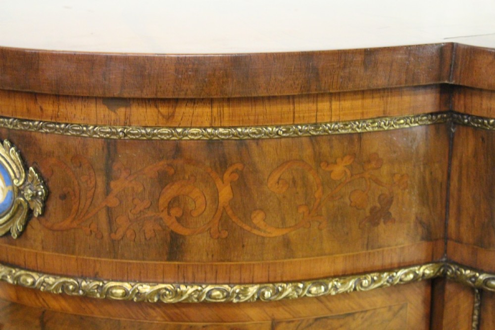 Serpentine Burr Walnut Credenza With Sevres Porcelain Plaques  View XIV