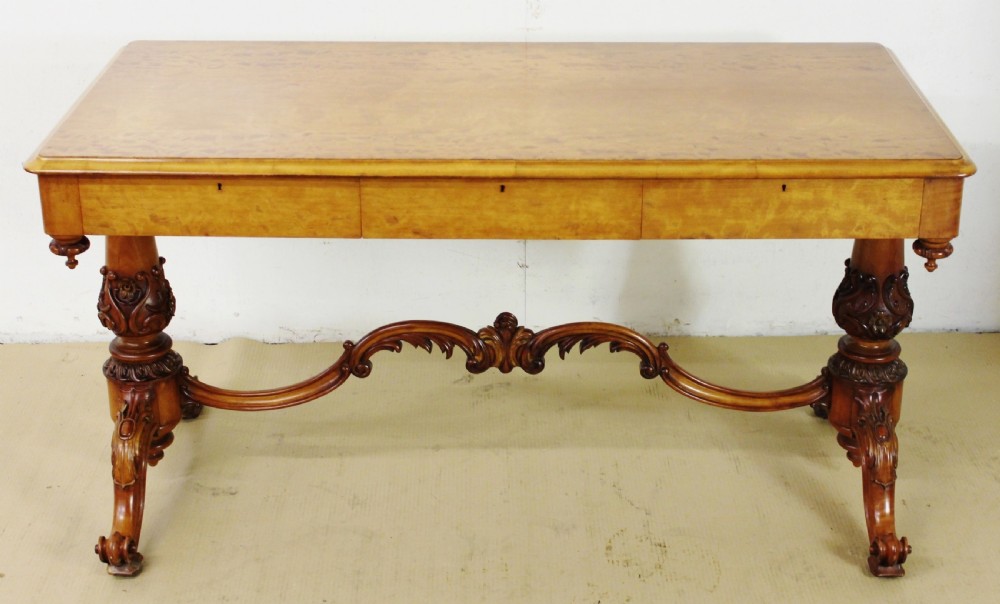 Early Victorian Satinwood Library Table View II