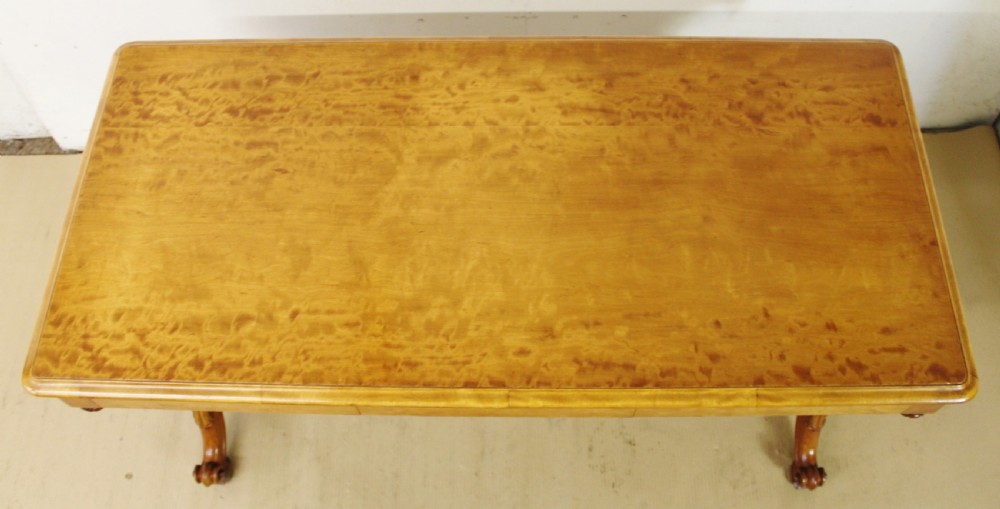 Early Victorian Satinwood Library Table View III