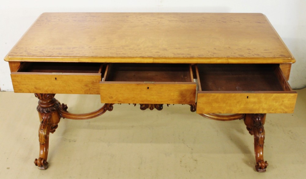 Early Victorian Satinwood Library Table View IV