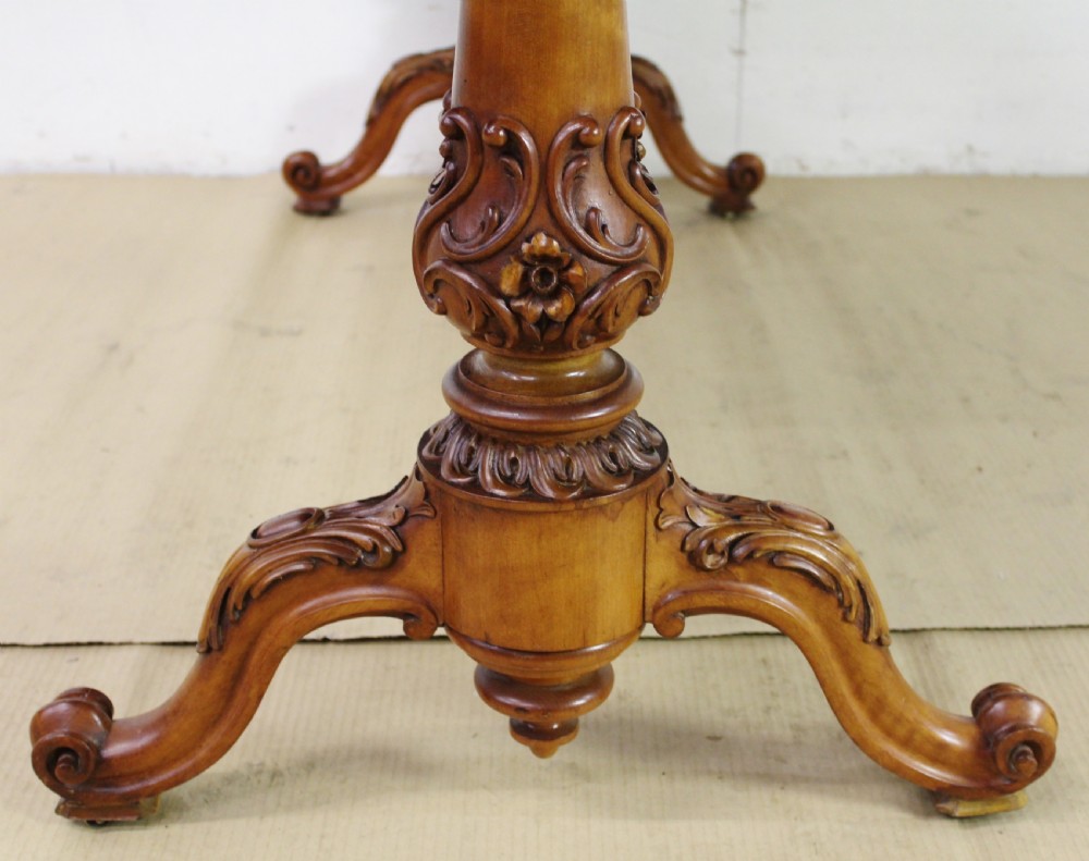 Early Victorian Satinwood Library Table View V