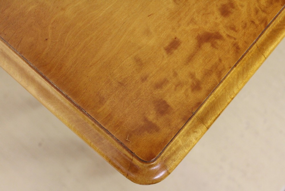 Early Victorian Satinwood Library Table View X