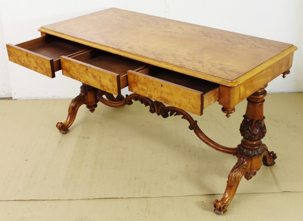 Early Victorian Satinwood Library Table View XII