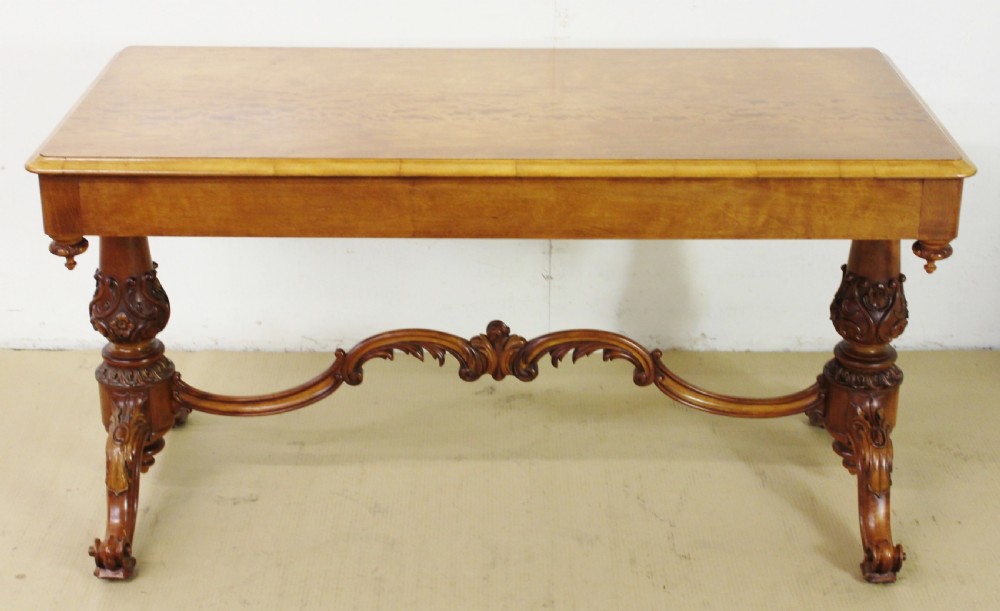 Early Victorian Satinwood Library Table View XVIII