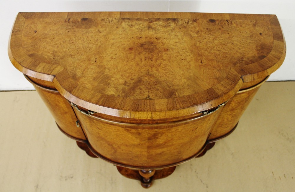 Burr Walnut Shaped Front Cupboard View II