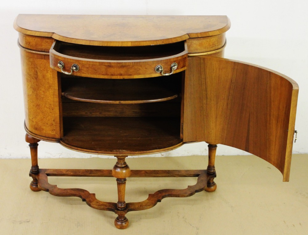 Burr Walnut Shaped Front Cupboard View VI