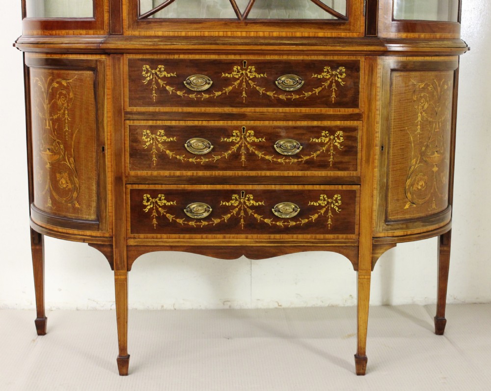 Edwards and Roberts Inlaid Mahogany Display Cabinet View VI