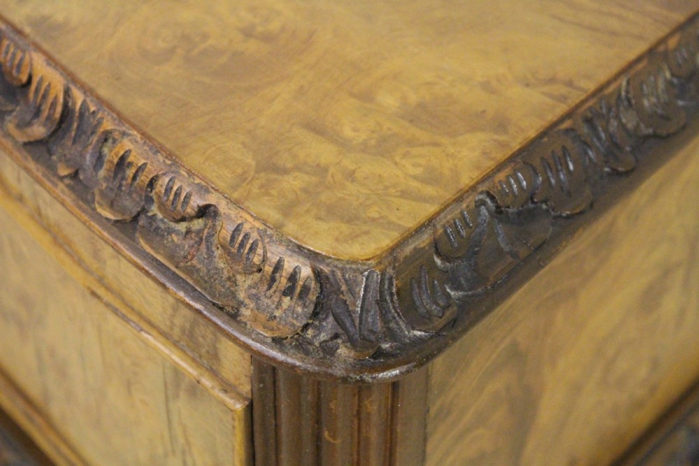 Serpentine Shaped Burr Walnut Side Table View XII