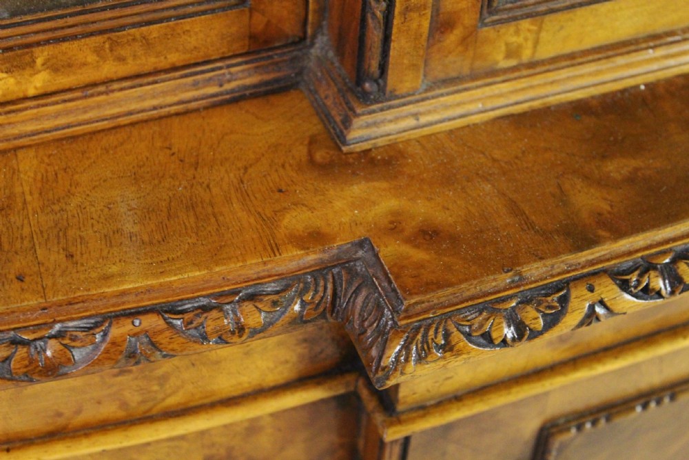 Waring and Gillow Breakfront Burr Walnut Bookcase View XIII