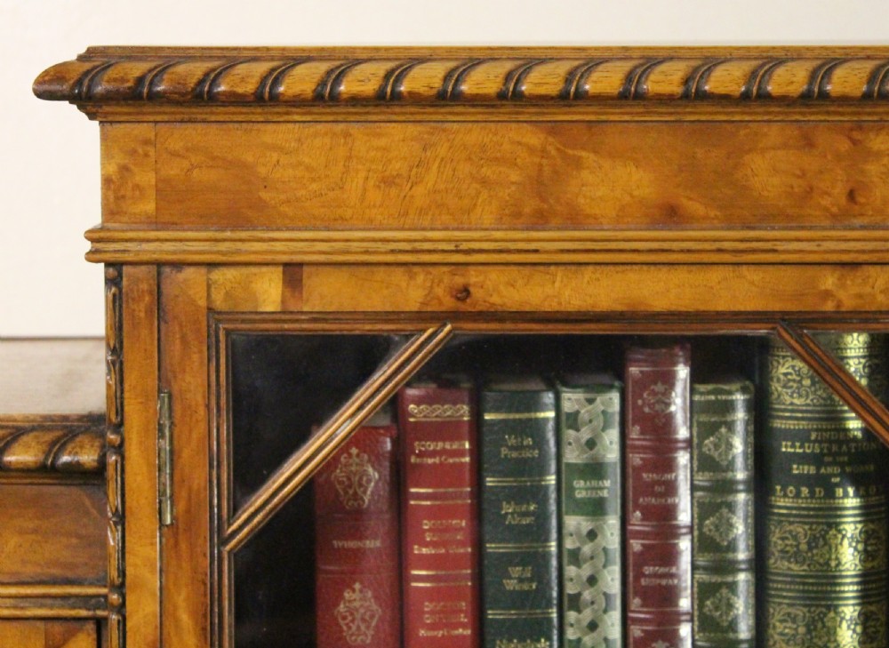 Waring and Gillow Breakfront Burr Walnut Bookcase View XVI