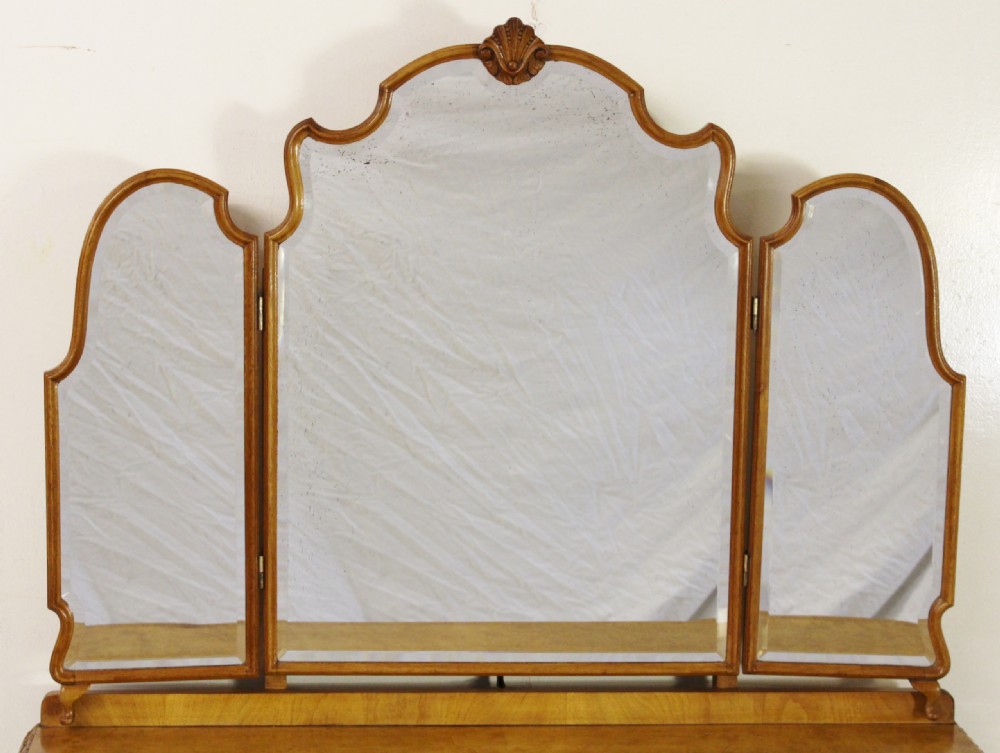 Burr Walnut Dressing Table and Stool View VII
