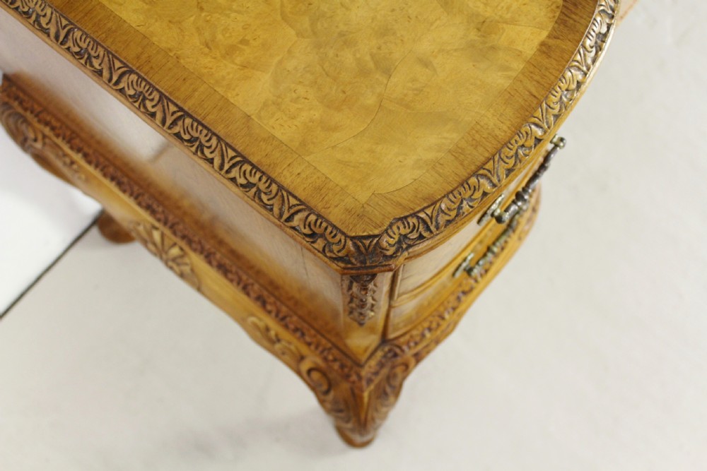 Burr Walnut Dressing Table and Stool View XI