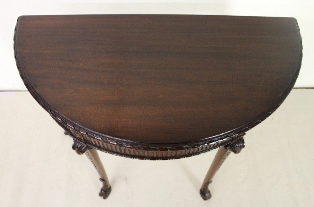Adams Style Mahogany Card Table View VII