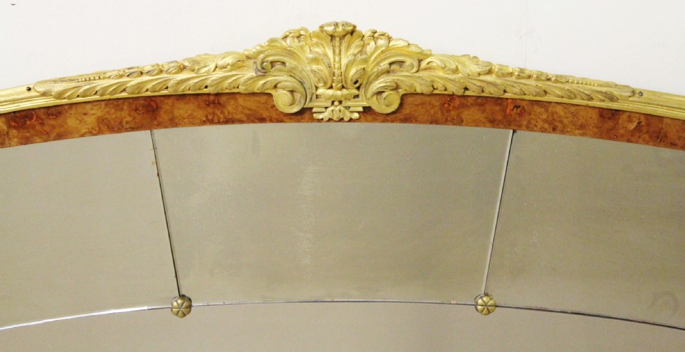 Large Pair of Burr Walnut and Ormolu Mirrors View VI