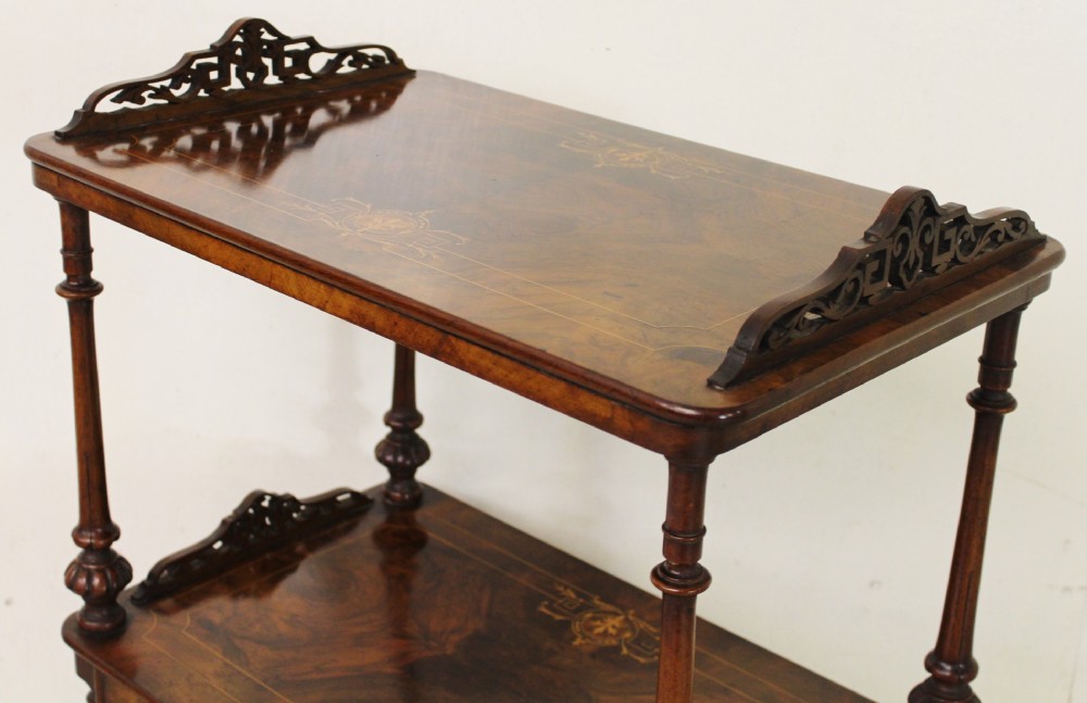 Inlaid Burr Walnut Music Cabinet Wot-Not View XI