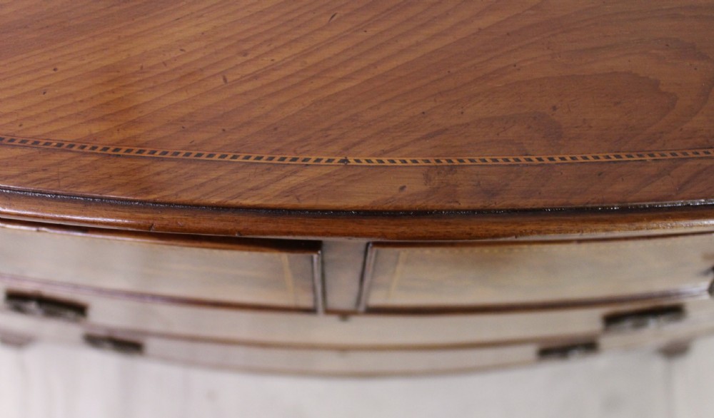 Inlaid Mahogany Bow Fronted Chest of Drawers View X