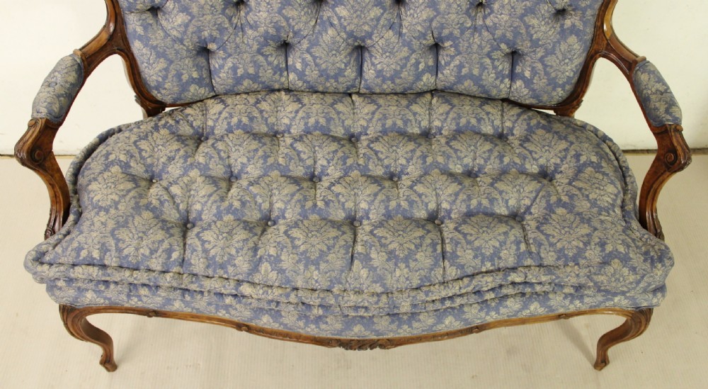 French Walnut Settee View IV