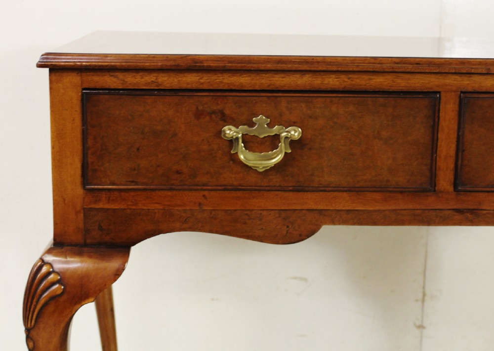 Burr Walnut Two Drawer Side Table View II