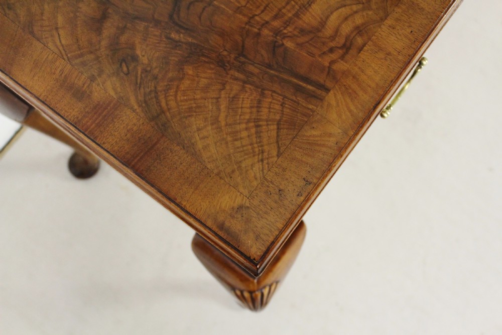 Burr Walnut Two Drawer Side Table View VIII