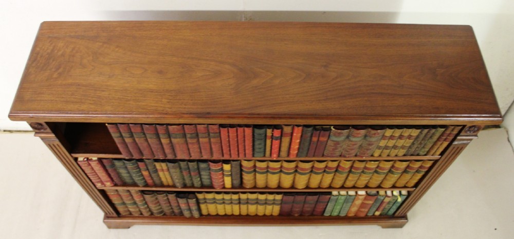 Edwardian Walnut Open Bookcase View V