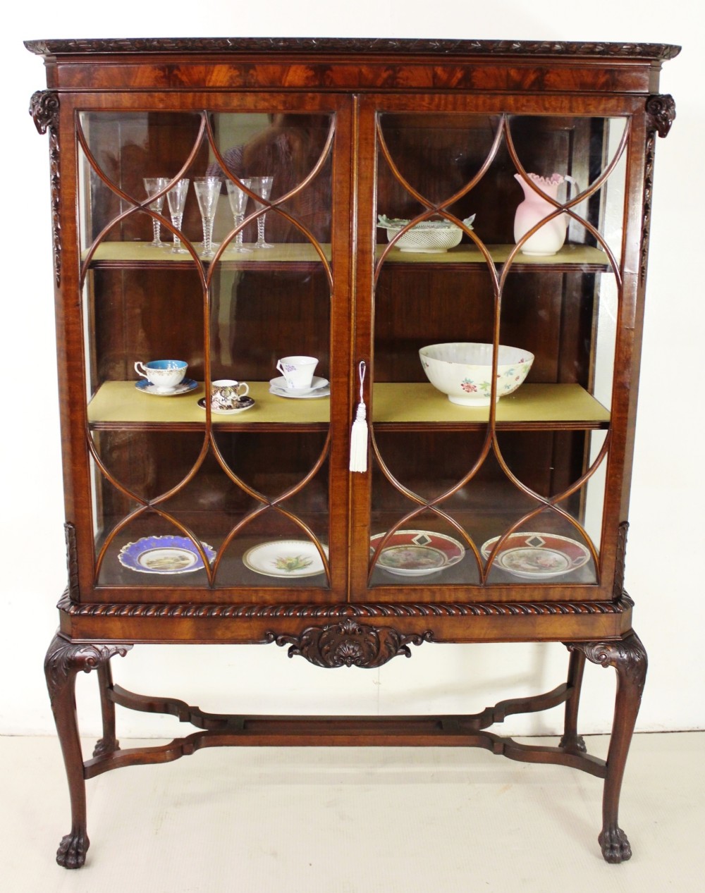 Chippendale Revival Mahogany Display Cabinet