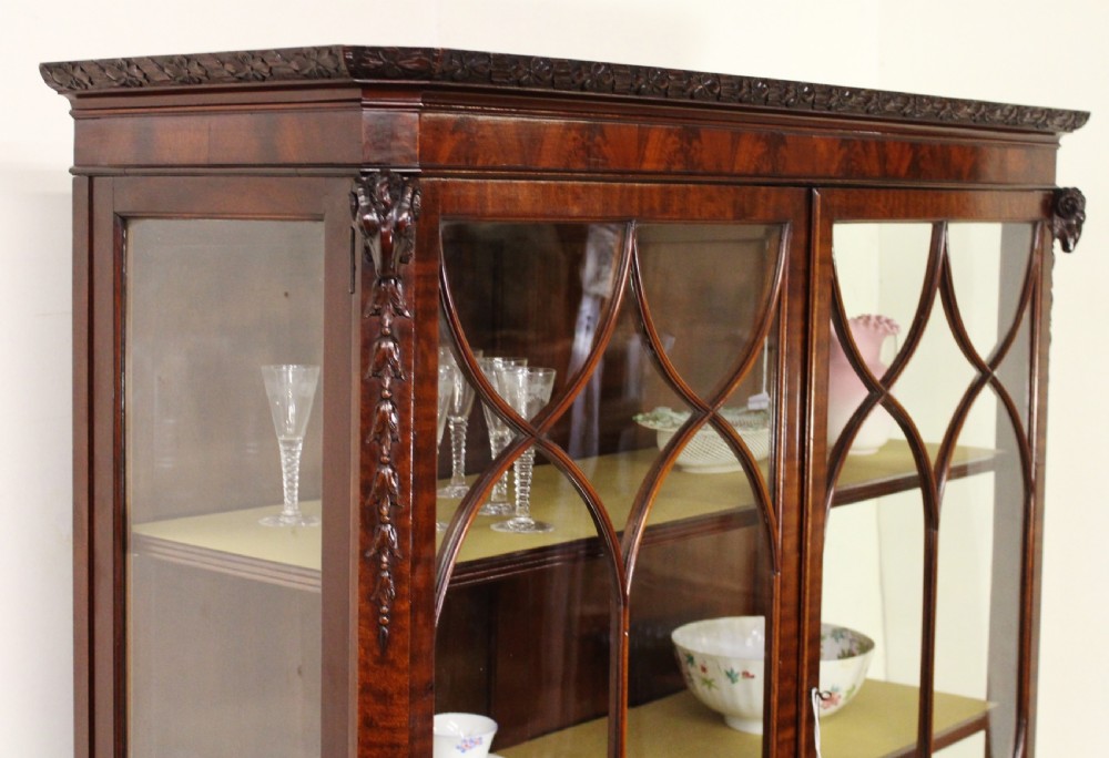 Chippendale Revival Mahogany Display Cabinet View XV