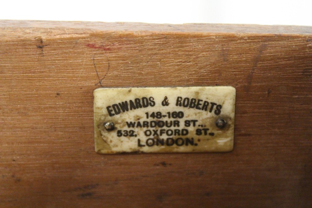 Inlaid Mahogany Pedestal Desk by Edwards and Roberts View V