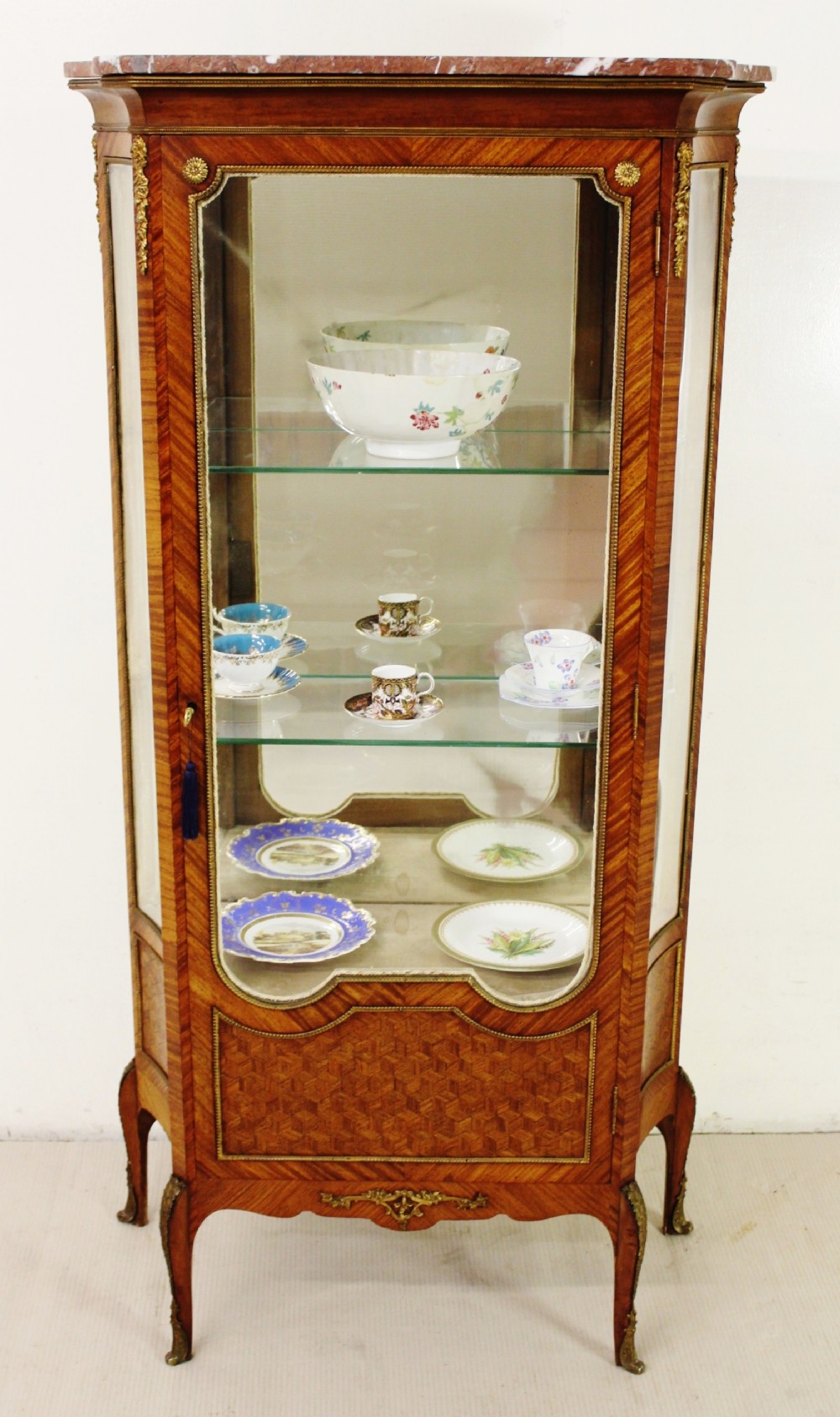 French Kingwood Parquetry Vitrine