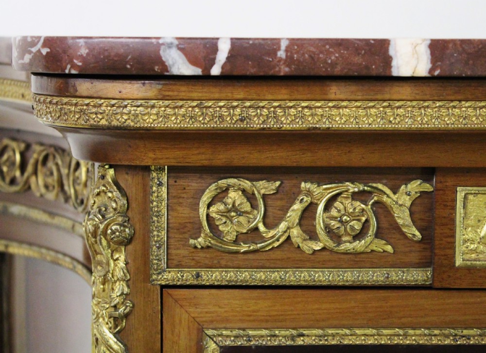 French Vernis Martin Mahogany Vitrine View VIII