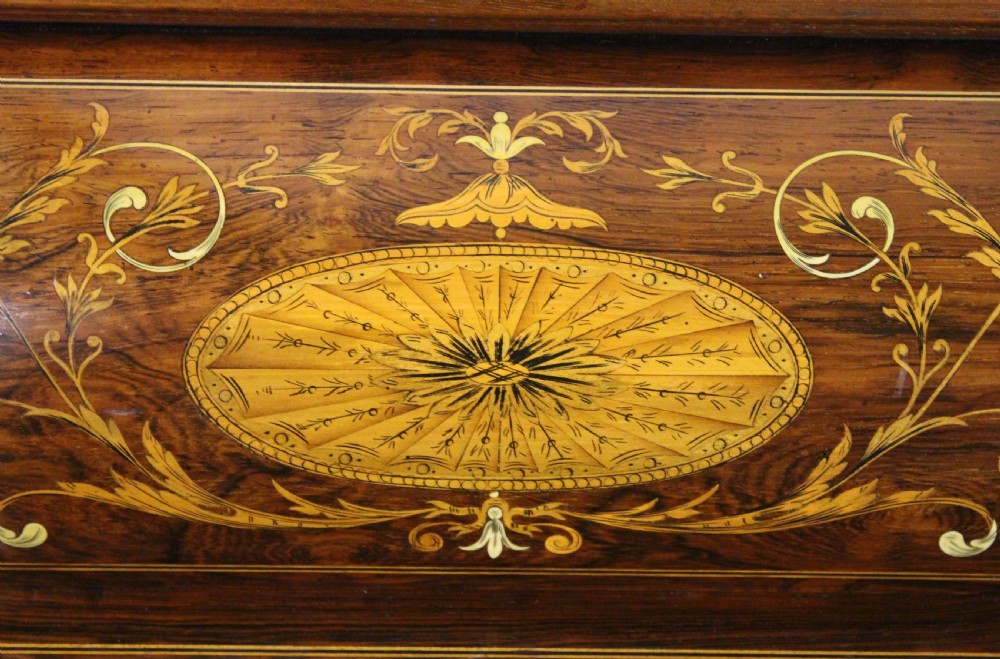 Inlaid Rosewood Cylinder Desk by W J Mansell View VI