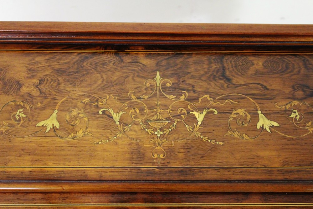 Inlaid Rosewood Cylinder Desk by W J Mansell View X