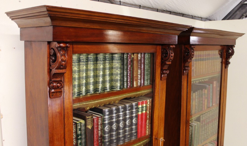 Pair of Victorian Mahogany Glazed Bookcases View V