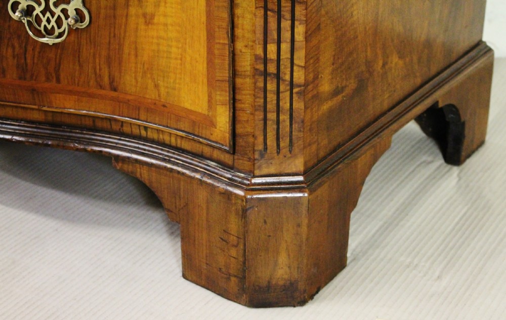 Serpentine Fronted Burr Walnut Chest on Chest View V